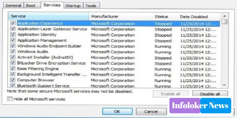 How to Set the MSCONFIG Services Tab on Windows